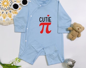 Body de bebé "Cutie Pi", mono bordado, ideal para amantes de las matemáticas, ideal para recién nacidos, ropa unisex para bebés.