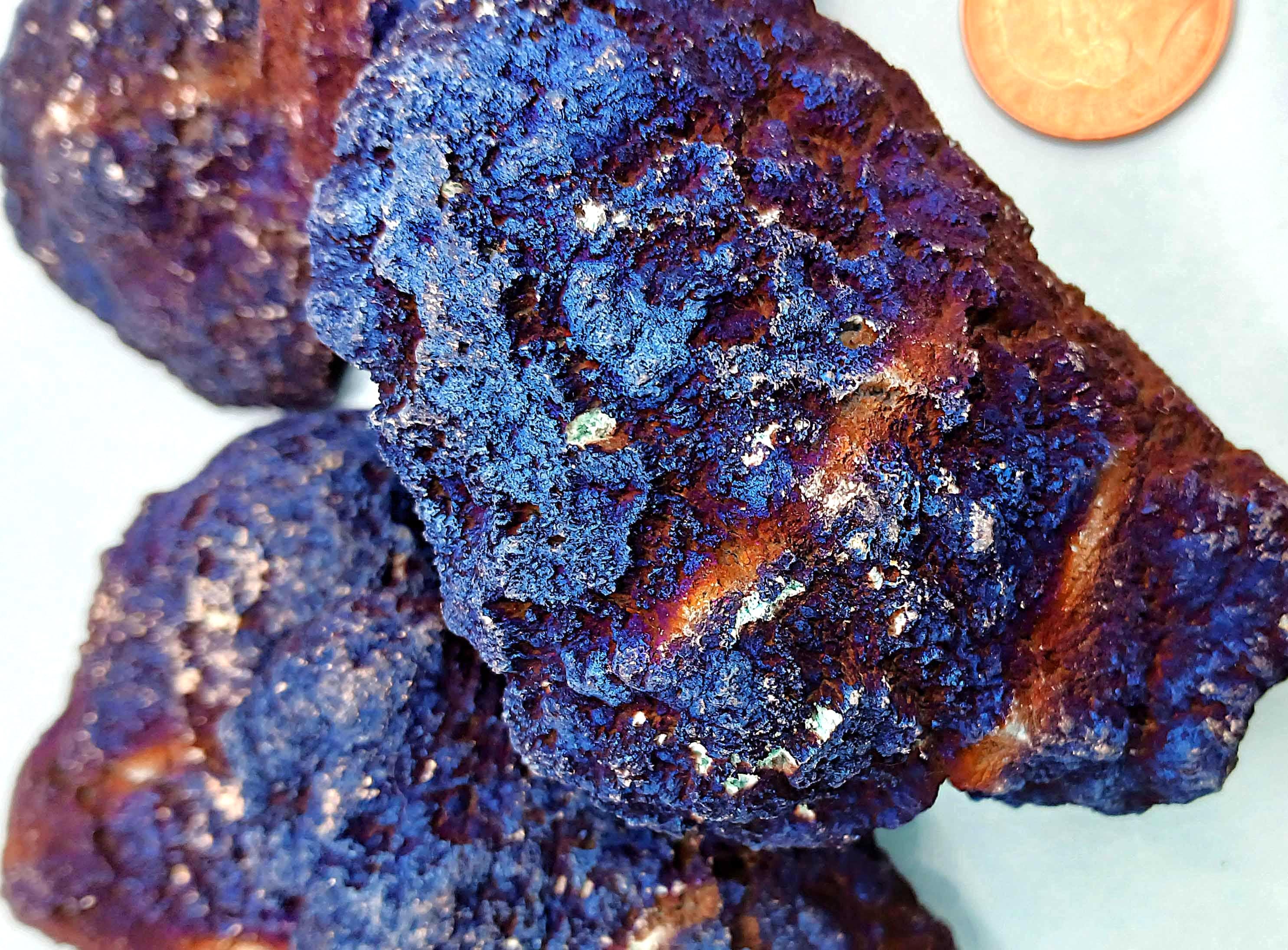 Cobalt Blue Aura Quartz Geode Crystal 50mm in Gift Box Calming Healing ...