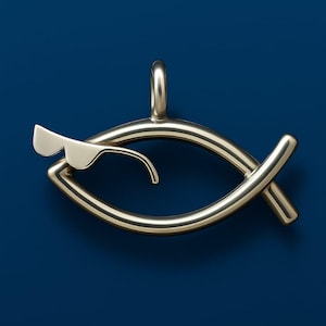 Sterling Silver Fish Pendant Necklace: Handmade Ocean Jewelry Gift