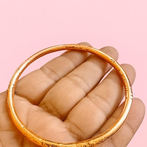 Handmade Copper Bangle – Rustic Solid Copper Bracelet | Healing Energy Jewelry