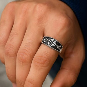 Bali Sterling Silver Spiral Ring: Handmade Bohemian Jewelry