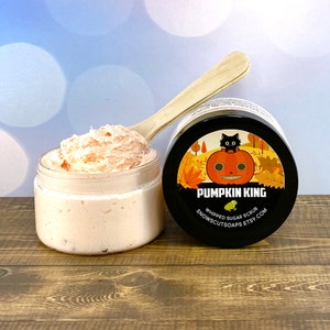 Pumpkin King Whipped Sugar Scrub - Pumpkin Cake Scented Sugar Scrub