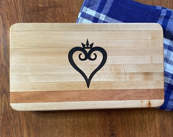 Engraved Heart Cutting Board