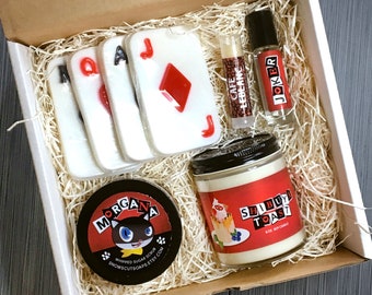 Persona Gift Set - Candle, Sugar Scrub, Soap, Lip Balm, Fragrance Oil