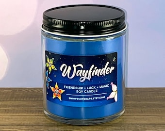 Wayfinder Candle - Friendship, Luck and Magic - Soft Tropical Scent - Fruit, Coconut, Vanilla, Jasmine