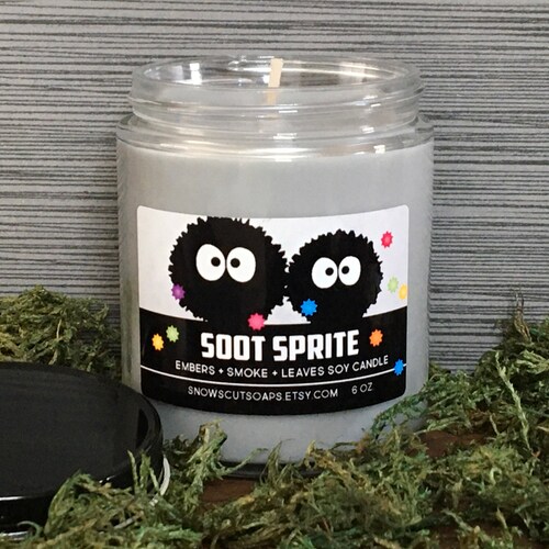 Soot Sprite Candle Susuwatari Dust Bunny Black Soot Etsy