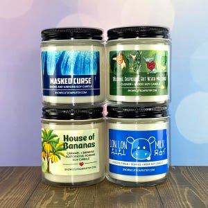 Zelda Candle Collection - Set of Four 4oz Soy Candles