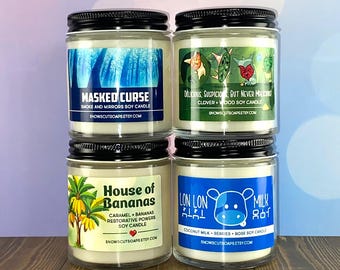 Zelda Candle Collection - Set of Four 4oz Soy Candles