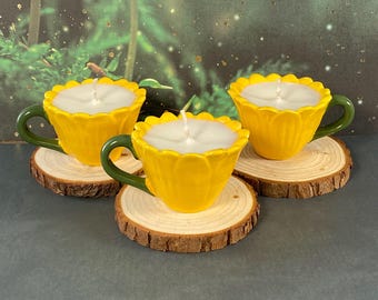 Sunflower Mini Soy Candle - Cactus Flower Fragrance