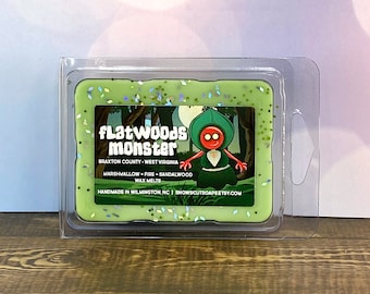 Flatwoods Monster Wax Melts - Alien - Braxton County WV - Cryptid Wickless Wax - Campfire Marshmallow