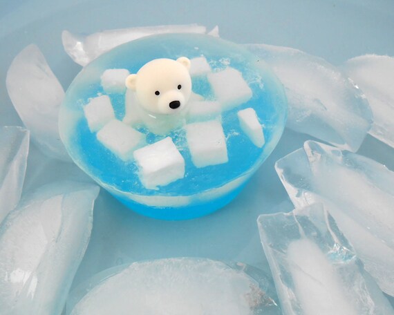 polar bear on ice soap etsy
