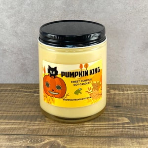 Pumpkin King Soy Candle - Sweet Pumpkin and Spice Candle - Enoch