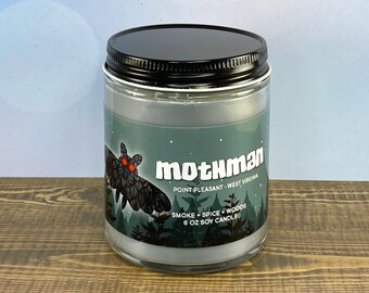 Mothman Candle - Point Pleasant Winged Man - Cryptid Candle