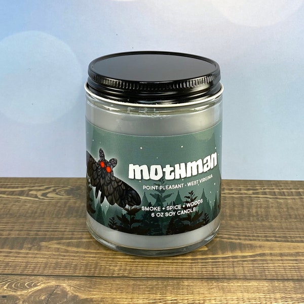 Mothman Candle - Point Pleasant Winged Man - Cryptid Candle