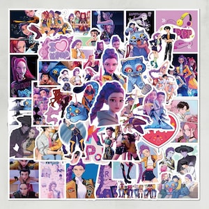 Kpop Demon Hunters Sticker, Kpop Demon Hunters Sticker - Korean Idol Movie, 3D Anime Style Sticker, Aesthetic Stickers, Huntrx, Saja Boys