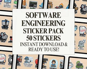 Pegatina de ingeniería de software / Juegos de palabras sobre codificación / Pegatina para portátil de programador / Descarga digital