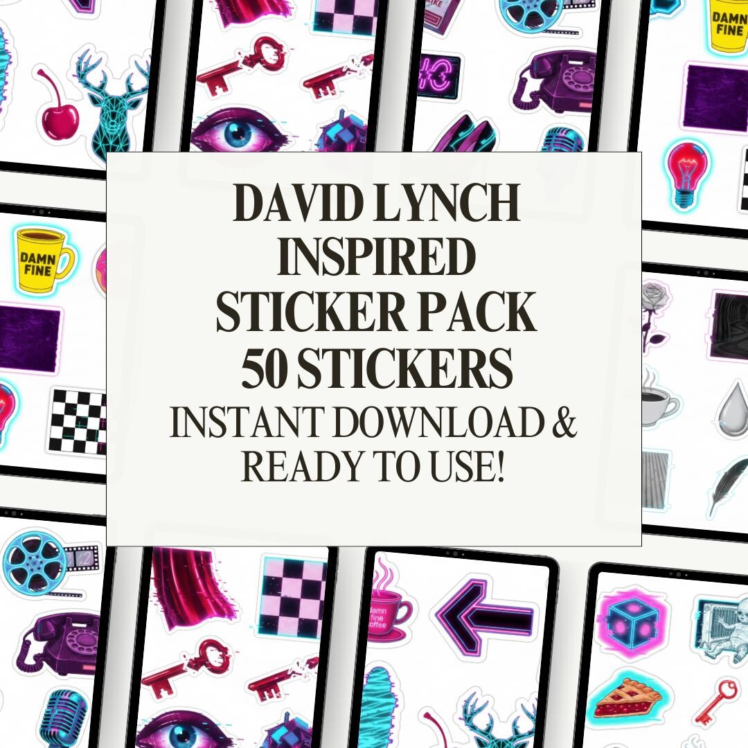 David Lynch Inspired Stickers | Surreal Noir Pack | Dreamlike Symbols ...