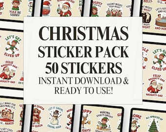 Christmas Stickers – Holiday, Santa, Elf, Xmas Fun