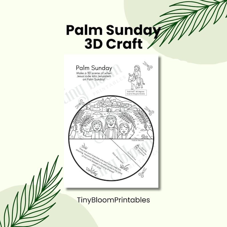 3D Palm Sunday Craft – Jesus Enters Jerusalem | Christian Kids ...