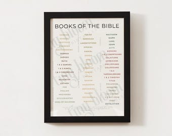 Books of the Bible Poster | Digital Download | Christian Kids Wall Art