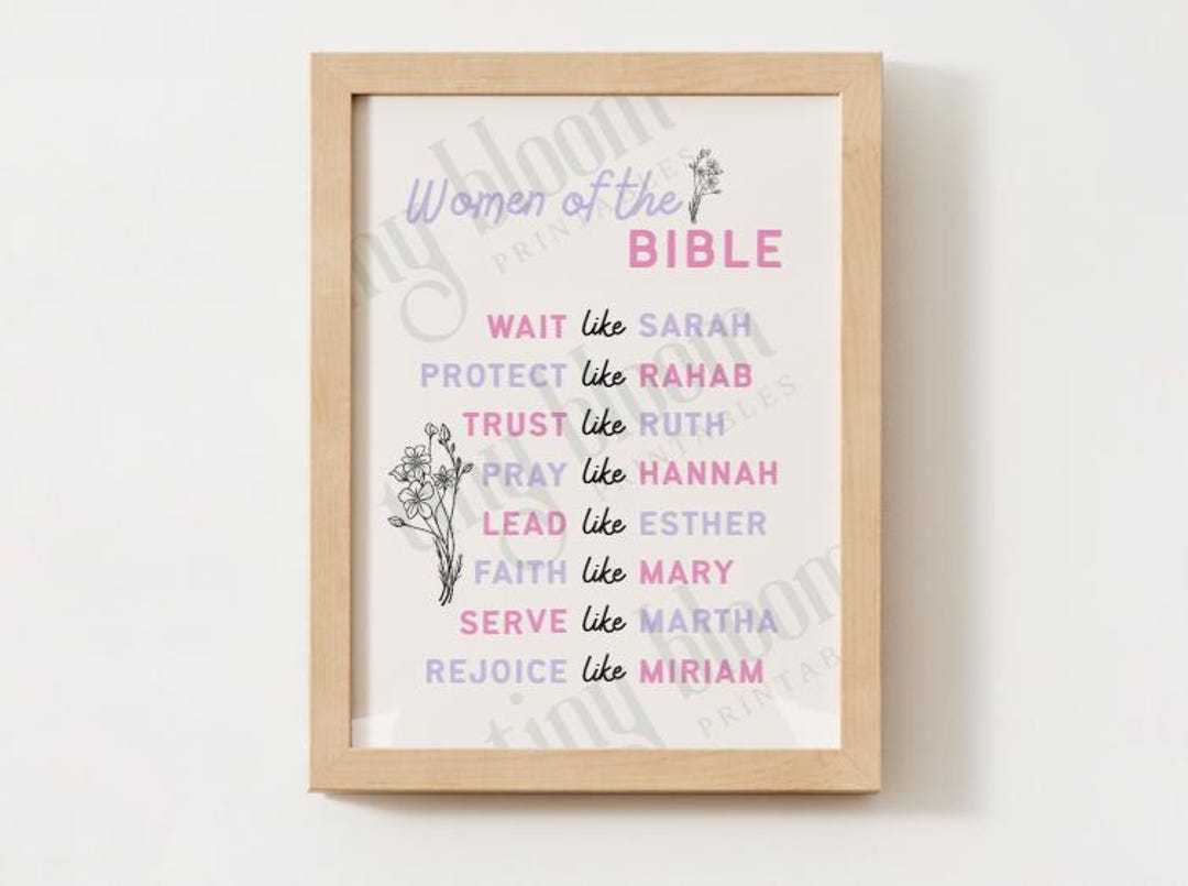 Women of the Bible Wall Poster | Digital Download | Christian Home ...