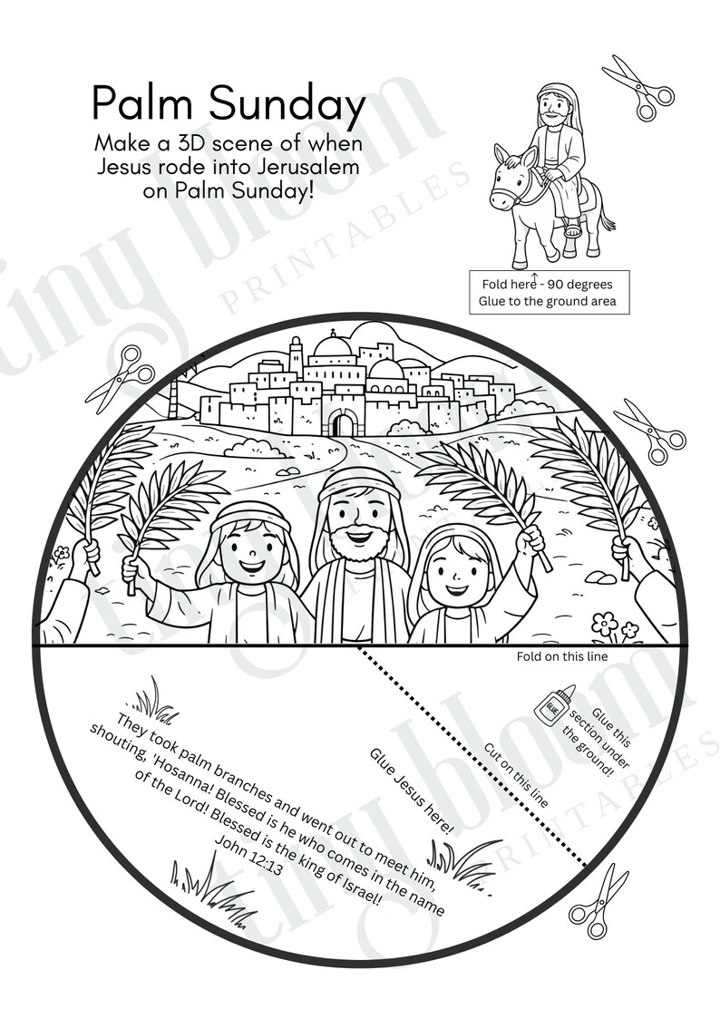 3D Palm Sunday Craft – Jesus Enters Jerusalem | Christian Kids ...