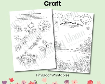 Growing with Christ Craft – Christian New Year Activity for Kids | Faith Growth Printable