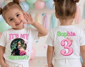 Custom Wicked Birthday Shirt, Personalized Name Age Kids Party Tee, Princess Birthday Gift