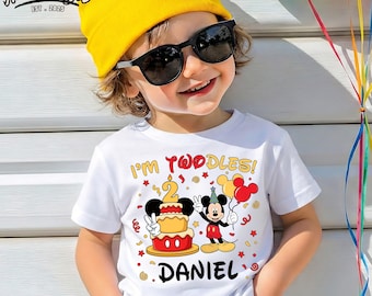 Personalized Mickey Birthday Shirt, I’m Twodles 2nd Birthday Tee