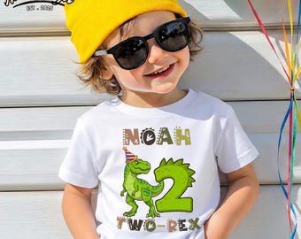 Personalized Dinosaur Birthday Shirt, Dinosaur Party Tee