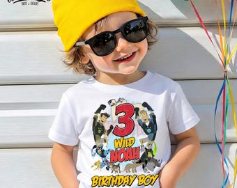 Personalized Wild Kratts Birthday Shirt, Custom Name Age Birthday Boy Tee