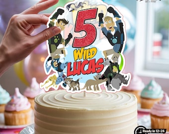 Personalized Wild Kratts Cake Topper: Animal Theme Birthday Party