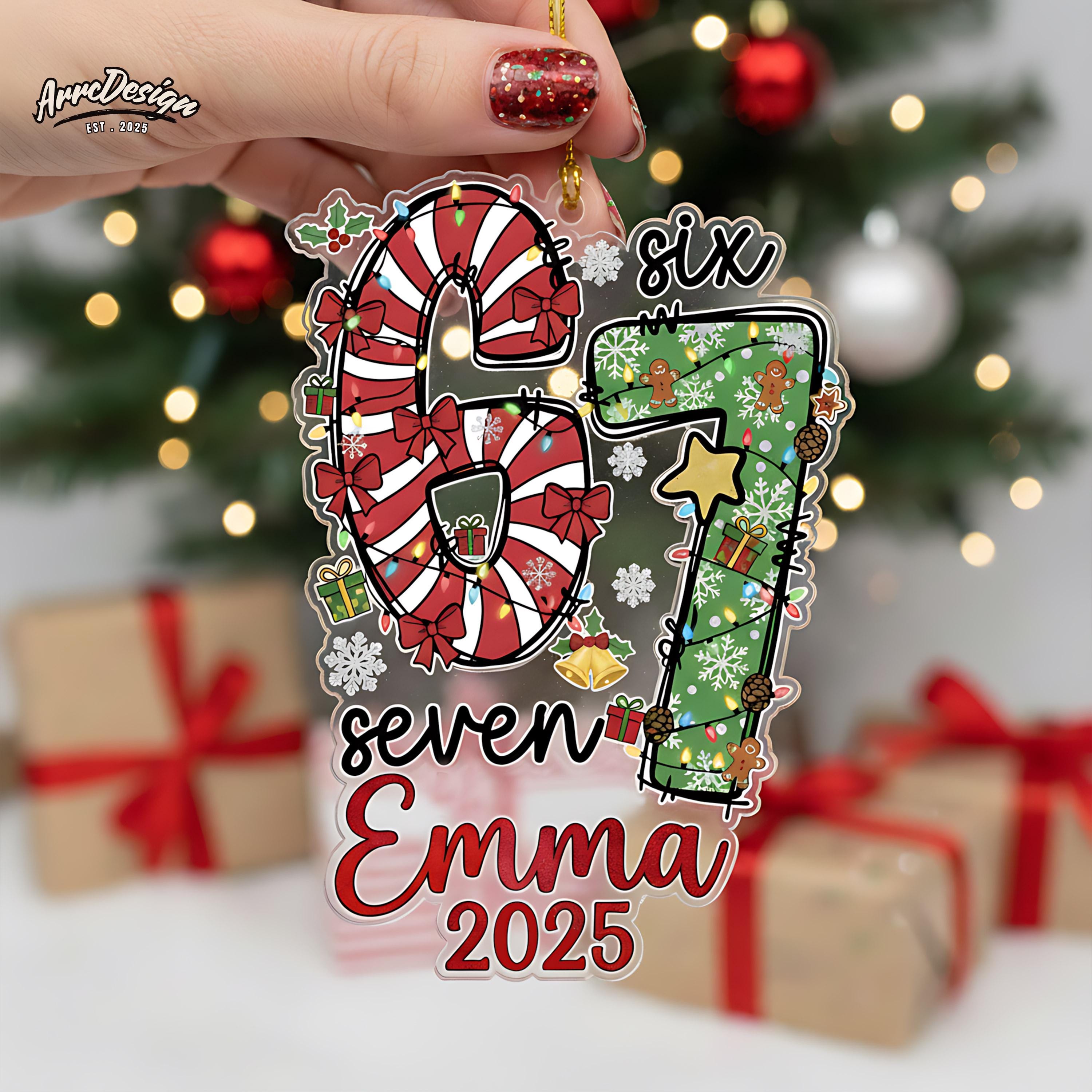 Discover Personalized 67 Christmas Lights Ornament: Custom Name Christmas Tree Gift