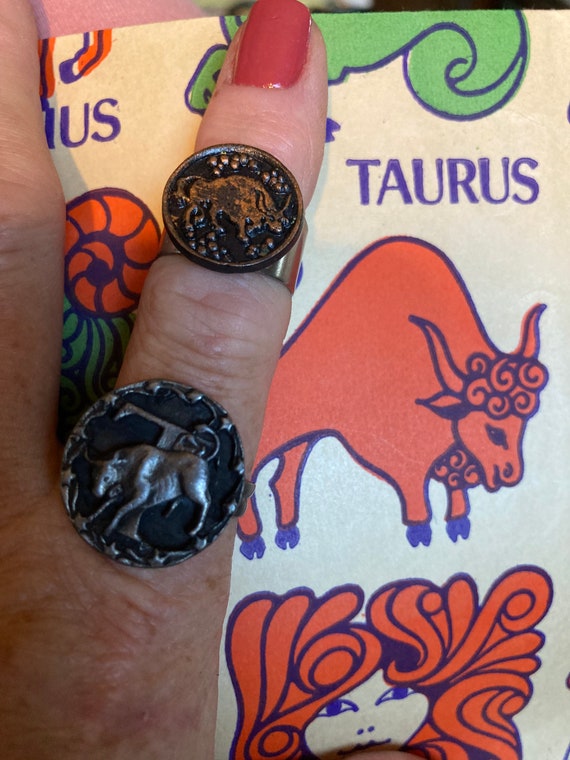 Ring Taurus Zodiac Ring Bull Ring April May Adjus… - image 6