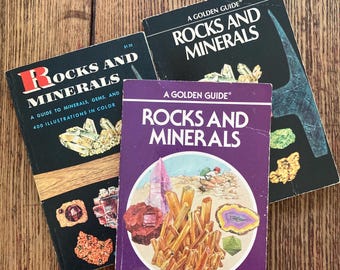 Vintage Golden Guides - Pocket Book Rocks and Minerals 1957 Choice of 3 Reference Books