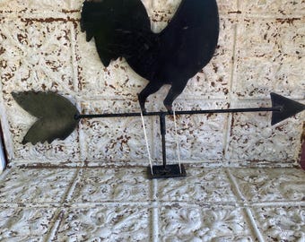 Vintage Wrought Iron Rooster Weathervane Decor Farmhouse Decor Garden Decor