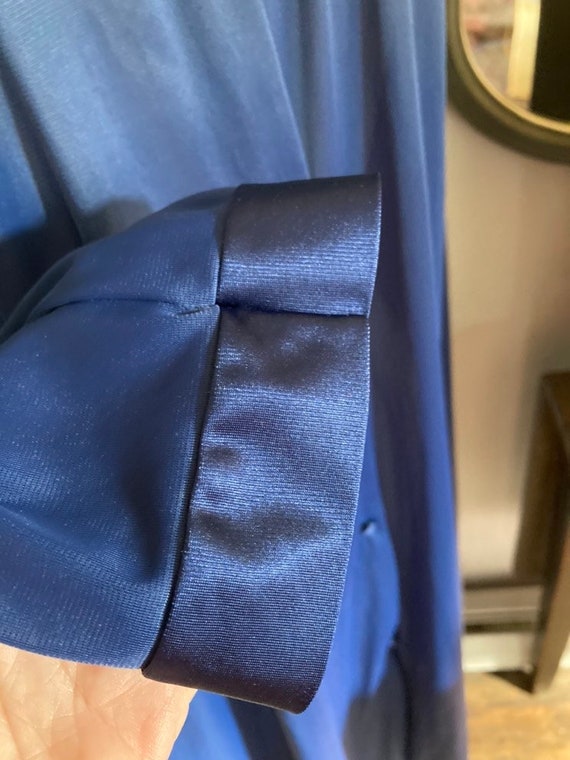 Lingerie Robe Vanity Fair Navy Blue Sleepwear 197… - image 4