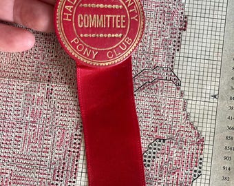 Vintage Horse Show Ribbon Red Halifax County Pony Show 1970s