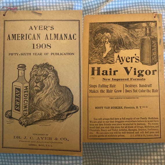 Antique Almanacs J. Gruber's Hagerstown Town and Country Almanack