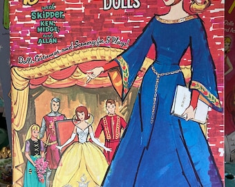 Barbie Costume Dolls 1964 Ken Allan Midge Skipper Original Authentic King Arthur Cinderella 12 Outfits and Accessories Whitman Publishing