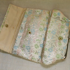 Bolso de noche tipo clutch Bolso de mano de damasco para guardar joyas Crema Rosa Azul claro Neón Lima Dorado Metálico