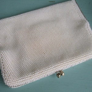 Evening Bag White and Silver 1950s image 5