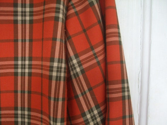 Plaid Blouse Autumn Rust Plaid Rena Rowan ON SALE 50/% Off