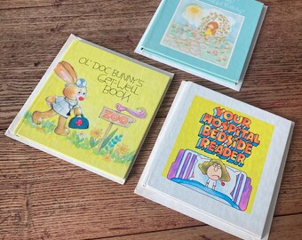 Vintage Book Greeting Cards Happy Birthday Get Well The Sunbeam Library American Greetings