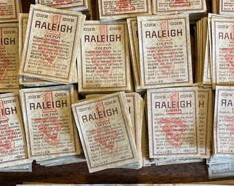 raleigh tobacco company 1940s, Raleigh, Cigarettes, Tipped, Soft Pack, Wrapper, Brown & Williamson Tobacco  Company