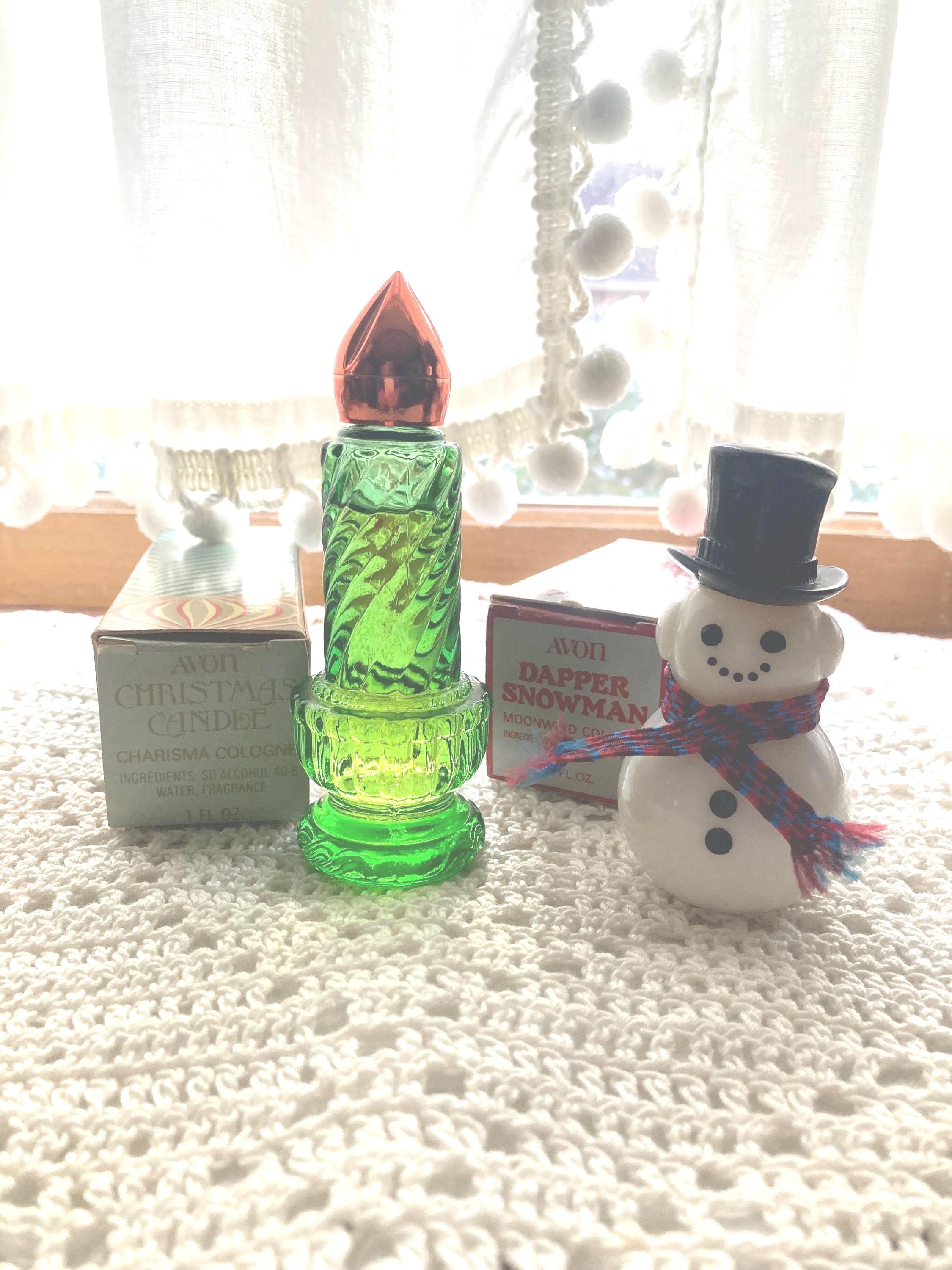 工芸品 AVON Xmas candle type perfume bottle Vintage Avon Sweet Honesty Cologne in Christmas Candle