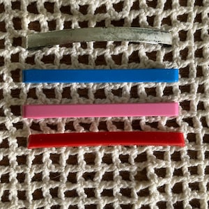 Vintage Goody Haarklammern 3” Stay Tight Haarklammern 70s Pink Blau Rot Silber Weiß Kobalt Blau Schwarz