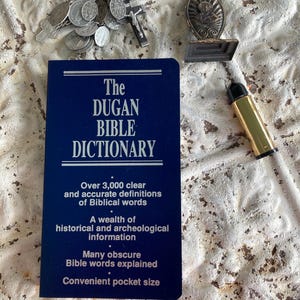 Vintage Book The Dugan Bible Dictionary Soft Cover Pocket Size Bible History