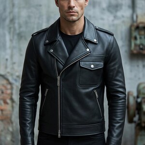 Vintage Short Leather Jacket - Etsy