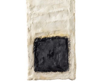 Original Japandi Painting | Wabi Sabi | Beige and Black Wall Art | Minimalist Art | Handmade